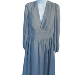 Gray Full Length Gown Fits Medium Large NEW NWT